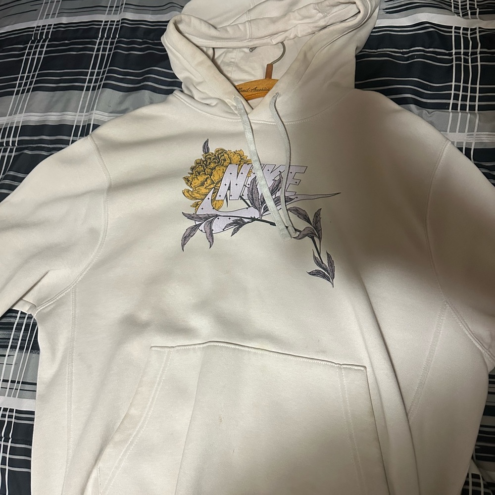 Nike flower tan hoodie